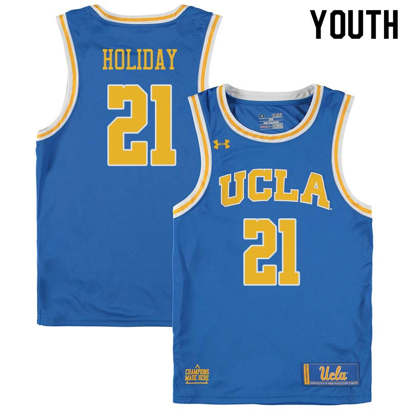 Youth #21 Jrue Holiday UCLA Bruins College Basketball Jerseys Sale-Blue - Click Image to Close